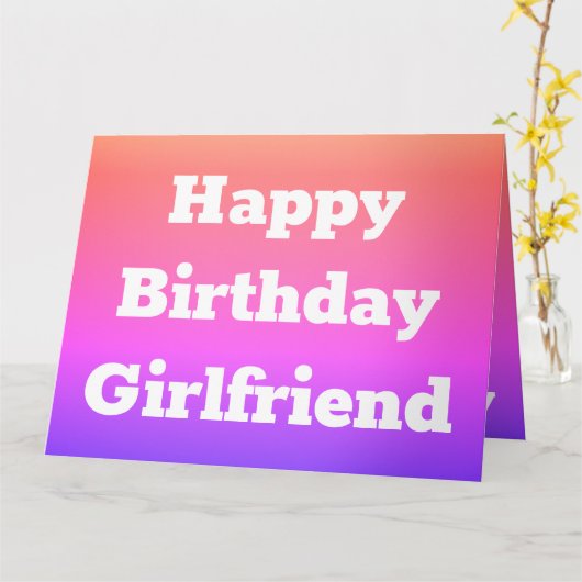 Roze en Mauve Girly Designer Kaart (Gele Bloem)