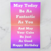 Roze en Mauve Girly Designer Kaart (Binnen)