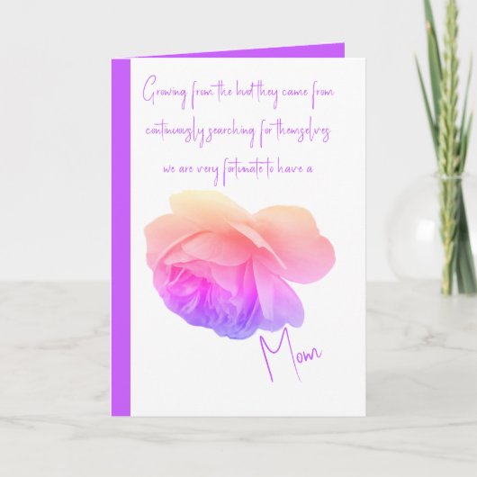 Roze en Mauve Kaart (Voorkant)