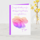 Roze en Mauve Kaart (Gele Bloem)