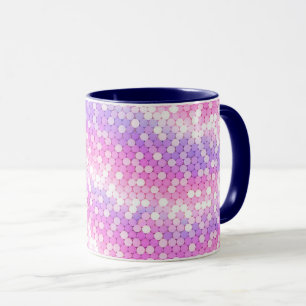 Roze en mauve lovertjes Bling Mok
