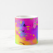 Roze en meer Abstracte spatverf Koffiemok (Center)