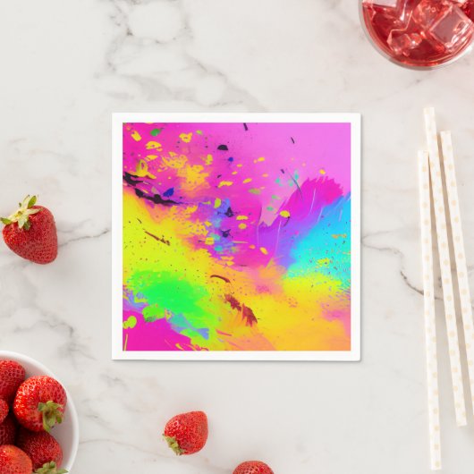 Roze en meer Abstracte spatverf Servet (Insitu)