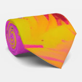 Roze en meer Abstracte spatverf Stropdas (Opgerold)