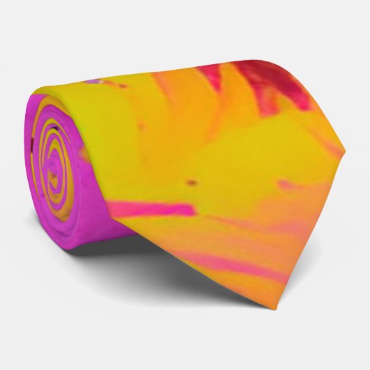 Roze en meer Abstracte spatverf Stropdas (Opgerold)