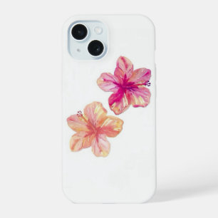 Roze en meloen Hawai'i stijl tropische iPhone hoes 15 Case