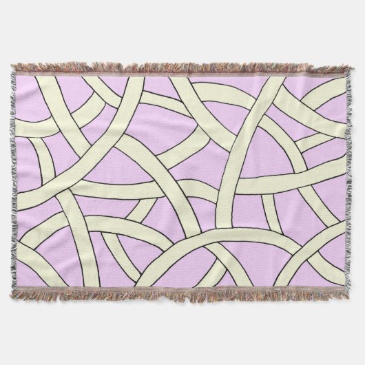 Roze en met de hand getekend Fantasy Pattern Deken (Voorkant)