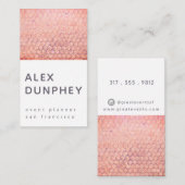 Roze en met perziken gekleurd Visitekaartje (Voorkant / Achterkant)