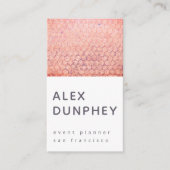 Roze en met perziken gekleurd Visitekaartje (Voorkant)