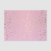 Roze en metalen goudConfetti Tissuepapier (Voorkant)