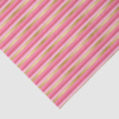Roze en Metallic Gouden Strepen Tissuepapier (Detail)