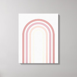 Roze en minimalistisch regenboogkunstcanvas canvas afdruk