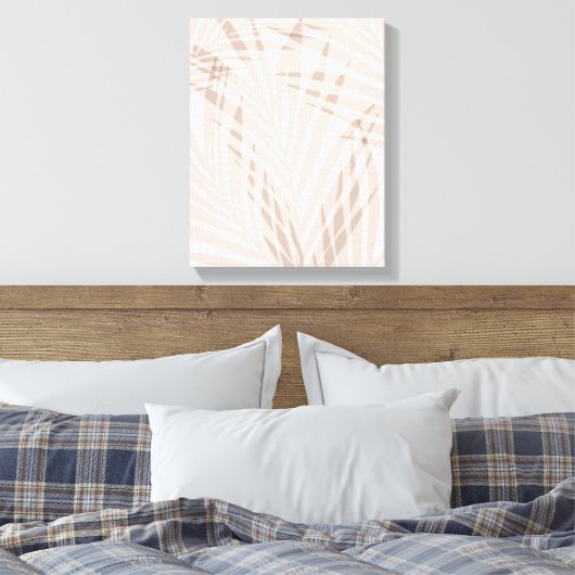 Roze en minimalistische blaasjes met een wand canvas afdruk (Insitu (Slaapkamer))