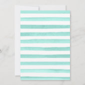 Roze en Mint Bloemen Krans Bruiloft Kaart (Achterkant)