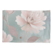 Roze en Mint Coastal Cottage Floral Kussensloop (Achterkant-Links)