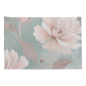 Roze en Mint Coastal Cottage Floral Kussensloop (Achterkant-Rechts)