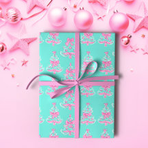Roze en Mint Coquette Kerstbomen