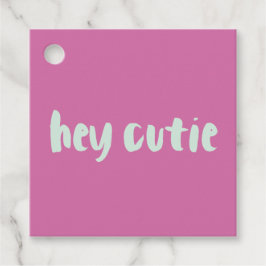 Roze en Mint Cutie XOXO Valentijn Gift Labels