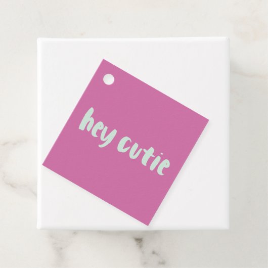 Roze en Mint Cutie XOXO Valentijn Gift Labels (In situ)