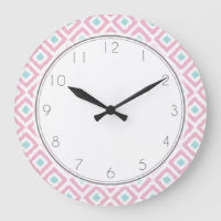 Roze en Mint Diamond Ikat Pattern