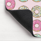 Roze en Mint Doughnut Print Mousepad Muismat (Hoek)