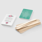 Roze en Mint Floral bruiloft programma Handwaaier (Niet-gemonteerd)