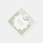 Roze en Mint Green Baby Buggy Shower Servet (Hoek)