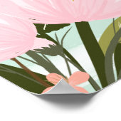 Roze en Mint Green Baby shower Banner Poster (Hoek)