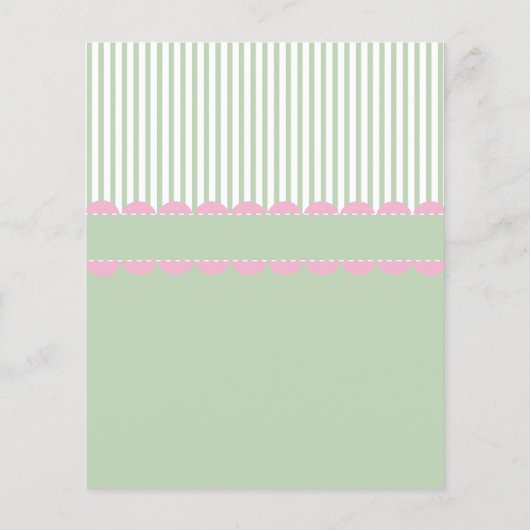 Roze en Mint Green Buggy - Prijs Flyer (Achterkant)