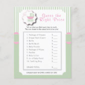Roze en Mint Green Buggy - Prijs Flyer (Voorkant)