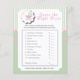 Roze en Mint Green Buggy - Prijs Flyer