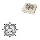 Roze en mint-groen rubberstempel (Gestempeld)