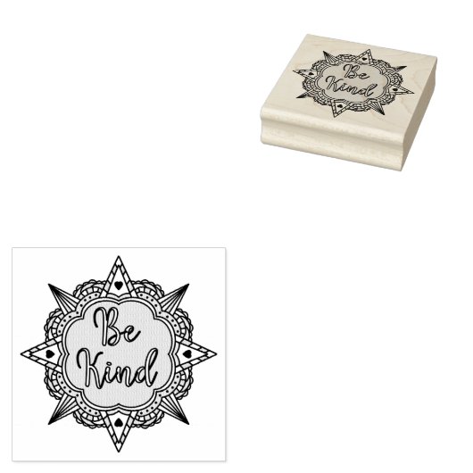 Roze en mint-groen rubberstempel (Gestempeld)