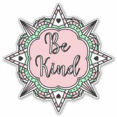 Roze en mint-groen sticker (Voorkant)