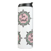 Roze en mint-groen thermosbeker (Gedraaid links)