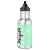 Roze en mint-groen waterfles  (Rechts)