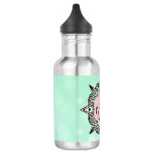Roze en mint-groen waterfles  (Links)