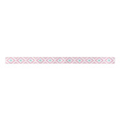 Roze en Mint Ikat Diamonds Patroon Satijnen Lint (Voorkant)