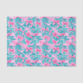 Roze en Mint Kerstaankopen en Ornamenten Tissuepapier (Voorkant)