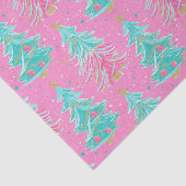 Roze en Mint kerstcadeaubomen Tissuepapier (Detail)
