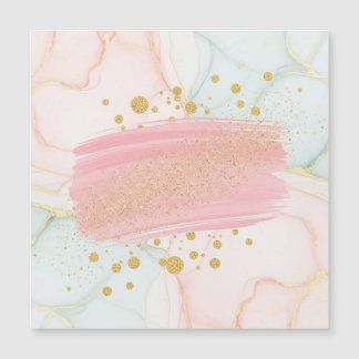 Roze en mint marmer met gouden glitters brushstree