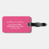 Roze en Mint  Rozen Monogram Bagagelabel (Achterkant horizontaal)