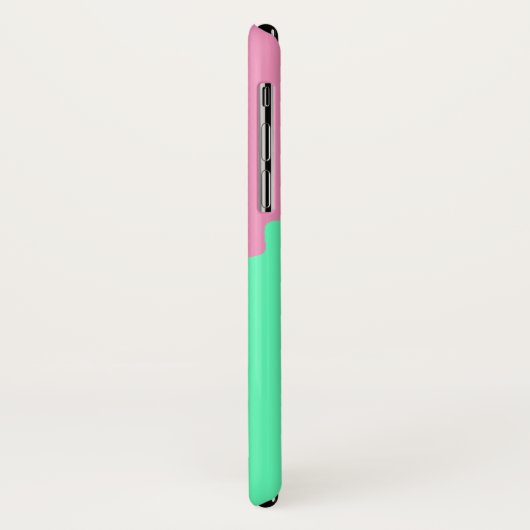 Roze en Mint Slime Dripping iPhone X Hoesje (Achterkant/links)