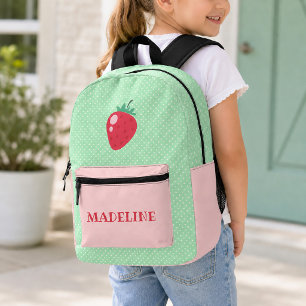 Roze en Mintgroene Stippen Meisjes Rugzak