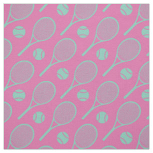 Roze en minuscule tennisrackets stof