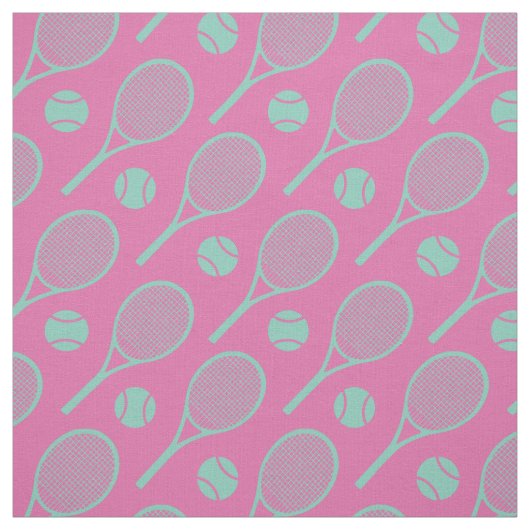 Roze en minuscule tennisrackets stof (Swatch)