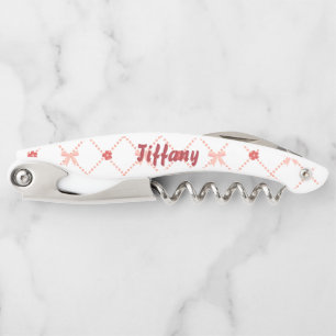 Roze en Mooie bogen Kurkentrekker