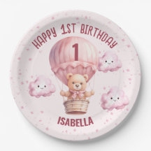 Roze en mooie teddybeer babemeisje