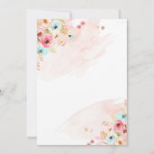 Roze en munt Floral Ballerina Baby shower Kaart (Achterkant)