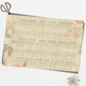 roze en muziekvel papier